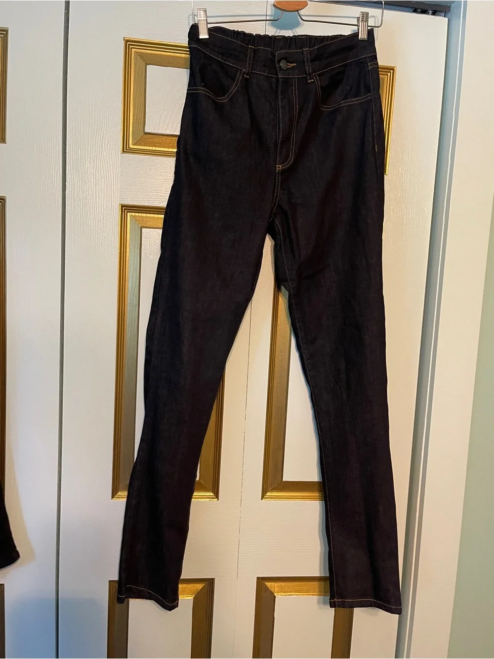 Love Your Body Pinup Couture x Laura Byrnes 4 Pocket Stretch Denim Jeans Blue 32